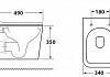 Унитаз подвесной безободковый OWL Vatter Ruta-H mini с сиденьем DP микролифт № 6