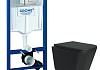 Комплект 3 в 1 инсталляция Grohe Rapid SL + Унитаз подвесной Teymi Helmi S Black + кнопка хром F18273 № 13