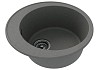 Мойка для кухни Teymi Lina Smart D48, круглая, серая матовая в комплекте смеситель для кухни Lina хром F01537 № 6