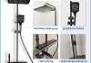 Душевая система с тропическим душем и смесителем Teymi Martta Forte графит T10235 № 2
