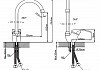 Смеситель для кухни Cronwil CD040-51 высокий излив, картридж 40 мм, хром, крепление шпилька № 2