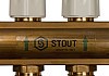 Коллектор Stout SMB 0468 латунь, на 6 контуров без расходомеров № 7