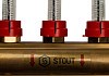 Коллектор Stout SMB 0473 латунь, на 5 контуров, с расходомерами № 7