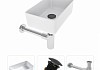 Комплект Teymi 3 в 1 для ванной: раковина Helmi Mini 38 накладная + выпуск Teymi без перелива черный + сифон хром F07582