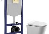 Комплект инсталляция Teymi Rapid SL с кнопкой GROHE золото матовое + унитаз Solli Pro F17615 № 19