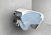Комплект Инсталляция Gustavsberg EasyMont 3 в 1 с белой кнопкой + Унитаз Gustavsberg Hygienic Flush WWC безободковый № 5