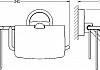 Держатель туалетной бумаги FBS Ellea ELL 054 с держателем освежителя воздуха № 2