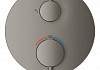 Внешняя часть термостатического смесителя для душа Grohe Atrio с переключателем на 2 положения, темный графит, матовый 24135AL3 № 2