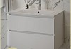 Тумба подвесная с раковиной для ванной 75 см Laina белая раковина Ritta 75 F16030