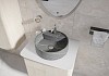 Раковина для ванной круглая накладная Teymi Lina S D40 цвет графит мрамор T50180 № 7
