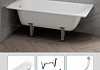 Ванна стальная Teymi Lina 170х70 + ножки для стальной ванны универсальные + слив-перелив F07451