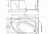 Акриловая ванна асимметричная Alex Baitler NERO 150x95 L № 2