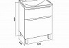 Тумба напольная Grossman АДЕЛЬ-60 см с 2-я ящ. белая 106007 106007 № 4