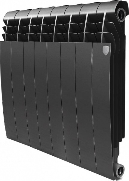 Радиатор биметаллический Royal Thermo BiLiner 500 8 секций, noir sable для системы отопления дома, офиса, дачи и квартиры