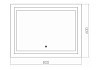 Зеркало Azario Ливия 800x600, LED-подсветка, сенсорный выключатель ФР-00000942 № 3