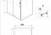 Душевое ограждение Niagara Nova NG-43-10AG-A70G 100x70x190 прямоугольник, дверь распашная NG-43-10AG-A70G № 5