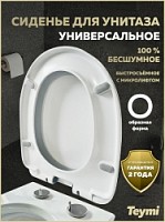 Превью фото Сиденье для унитаза Teymi S40502 (совместимо T40502) быстросъемное дюропласт микролифт № 1