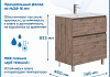 Тумба напольная с раковиной для ванной 75 см Teymi Laina дуб темный раковина Ritta 75 F18317 № 5