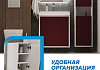 Пенал подвесной 35х140 универсальный Teymi Vinga цвет белый фасад волна бургундия F18096 F18096 № 7