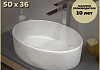 Раковина для ванной накладная Teymi Lori 50 цвет мрамор белый матовый T50484