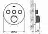 Внешняя часть термостатического смесителя для ванны/душа Grohe Grohtherm SmartControl на 3 положения, суперсталь 29121DC0 № 6