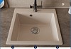 Мойка для кухни 51х51 бежевая матовая Teymi Lori Box T120135 № 4