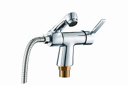 Превью фото Смеситель на борт ванны Potato P12281 на одно отверстие, хром, крепление гайка № 1