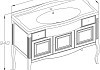 Комплект мебели для ванной Opadiris Лаура 120 белая с патиной  № 5