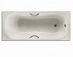 Превью фото Ванна стальная Roca Princess 160x75 с ручками, антискользящее покрытие 2203E0000 № 1