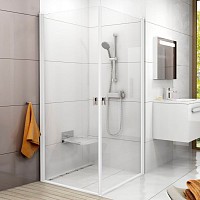 Превью фото Душевой уголок Ravak CRV1-80+CRV1 Transparent, профиль белый № 1