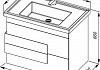 Комплект мебели для ванной Aquanet Мадейра 80 183162 № 21