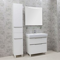 Превью фото Комплект мебели для ванной Акватон Дакота 80 белый/выбеленное дерево № 1