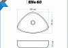 Комплект Teymi 3 в 1 для ванной: раковина Ellie 60 накладная + выпуск Teymi без перелива хром + сифон черный матовый F07530 № 3