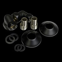 Превью фото Комплект К3 Уголок для п/с 1х3/4 г/г с эксцентриком, отражателем (Чёрный матовый) 4627201602565 № 1