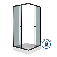 Превью фото Душевой уголок Niagara Eco NG-008-14QT 80х80х195 низкий поддон 13см, стекло тонированное 0081432QT № 1
