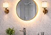 Зеркало настенное с подсветкой круглое в ванную Teymi Valo Gold D600 LED сенсор T20716 T20716 № 8