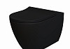 Унитаз подвесной Queen 113T20201R 570x360x400 ЧЁРНЫЙ матовый безободковый с тонкой крышкой