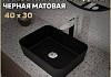 Раковина для ванной накладная Teymi Helmi Mini 40 цвет черный матовый T50288