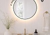 Зеркало настенное с подсветкой круглое в ванную Teymi Valo Black D600 LED сенсор T20713 T20713 № 2