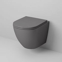 Превью фото Унитаз GROSSMAN GR-4455GMS серый матовый подвесной безободковый с тонкой крышкой № 1