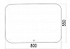 Зеркало AZARIO Паллада 800х550 c подсветкой и диммером, сенсор выкл LED-00002243 LED00002243 № 2