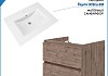 Тумба подвесная с раковиной для ванной 60 см Laina дуб темный раковина Ritta 60 F16038 № 2