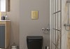 Комплект инсталляция Teymi Rapid SL с кнопкой GROHE золото матовое + унитаз Lina S Black F17490 № 16
