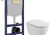 Комплект инсталляция Teymi Rapid SL с кнопкой GROHE золото матовое + унитаз ТОРНАДО Lina PP Vortex F17531 № 20