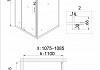 Душевое ограждение Niagara Nova NG-43-9AG-A110G 90x110x190 прямоугольник, дверь распашная NG-43-9AG-A110G № 5
