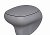 Унитаз подвесной Diamond 123T20301R 530x405x375 матовый серый безободковый с толстой крышкой