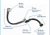 Слив-перелив для ванны полуавтомат хром Teymi Laina T140110 № 11
