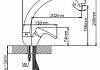 Смеситель для кухни Эверест B53-032 с высоким изливом, картридж 25 мм, хром, крепление шпилька № 2