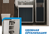 Пенал подвесной 35х140 универсальный Teymi Vinga цвет белый фасад волна синий моренго F18094 F18094 № 7