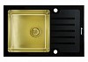 Мойка Seaman Eco Glass SMG-780B Gold PVD, вентиль-автомат